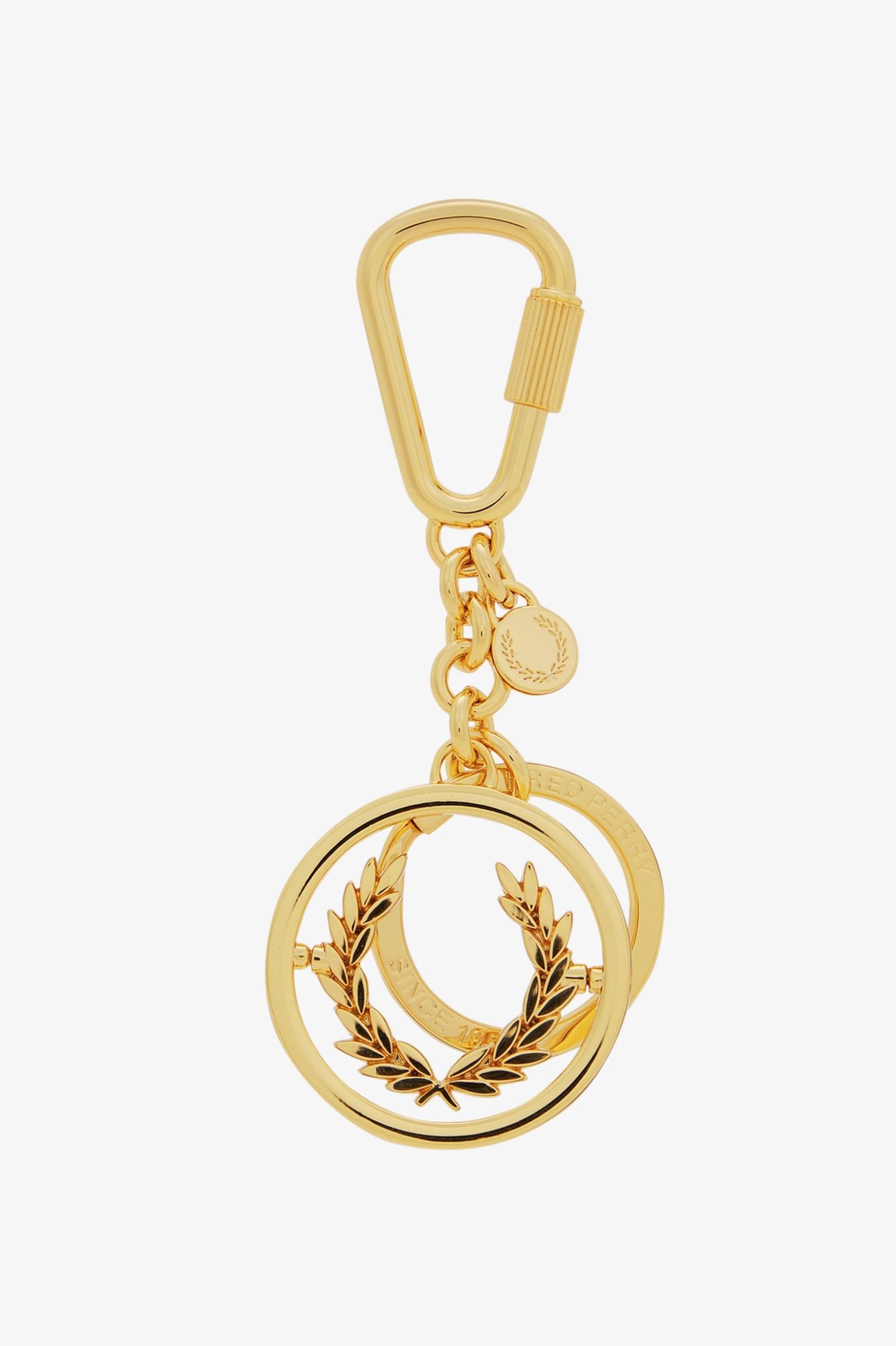 Fred Perry Spinning Laurel Wreath Keyring Gold