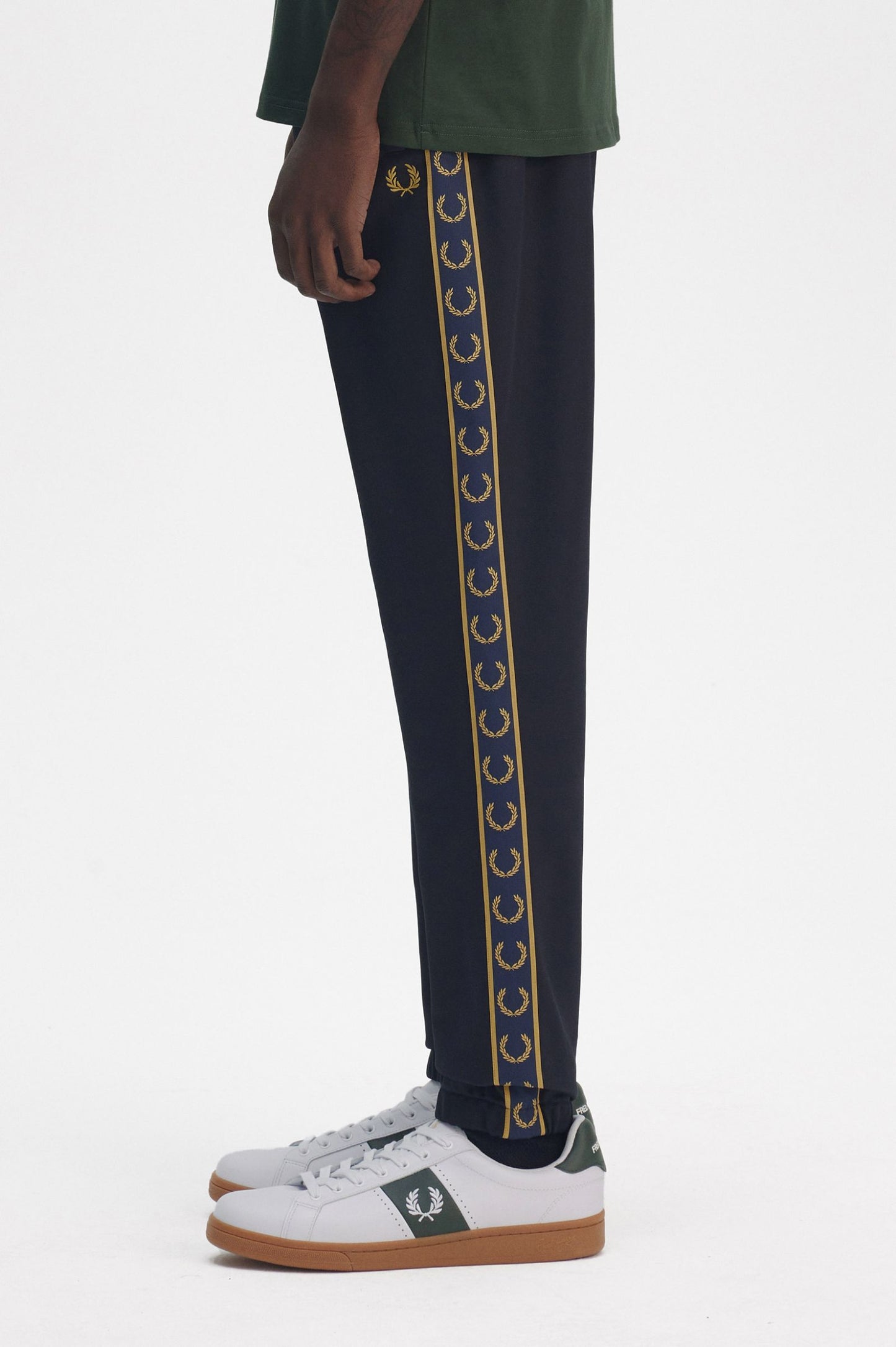 Fred Perry Contrast Tape Track Pants Navy / Honeycomb