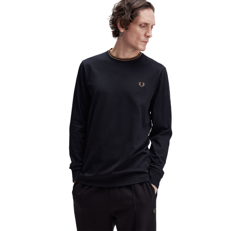 Fred Perry Long Sleeve Twin Tipped T-Shirt