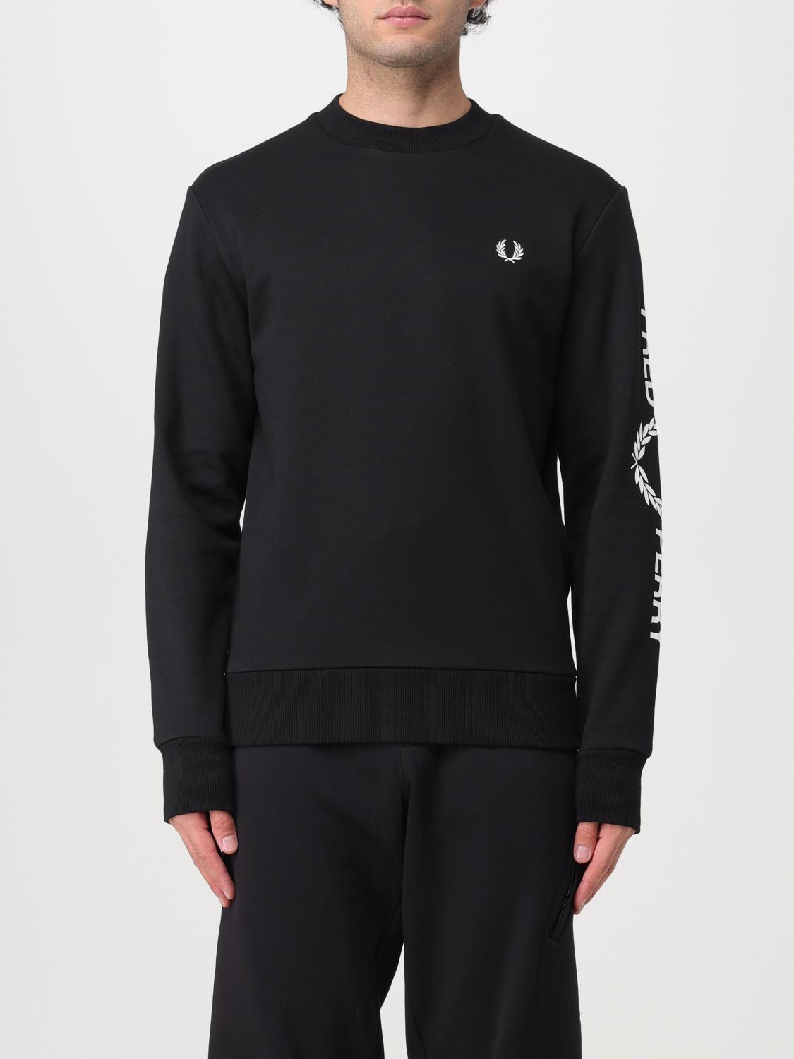 Fred Perry Sweater Sleeve Graphic Black