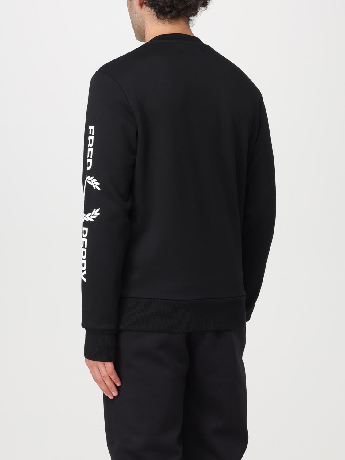 Fred Perry Sweater Sleeve Graphic Black