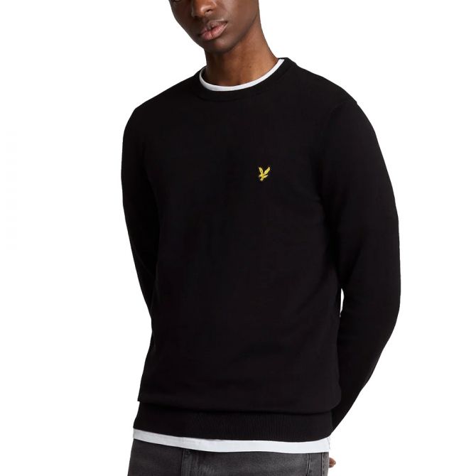 Lyle & Scott MAGLIONE GIRO BASIC Black