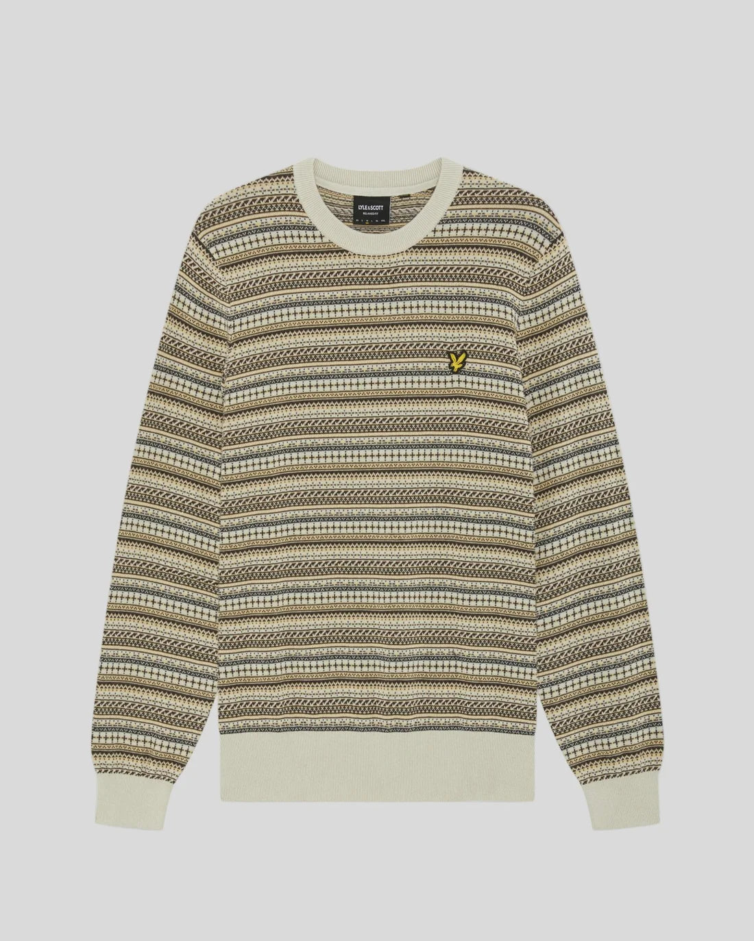 Lyle & Scott Fair Isle Crew Neck Jumper Cove
