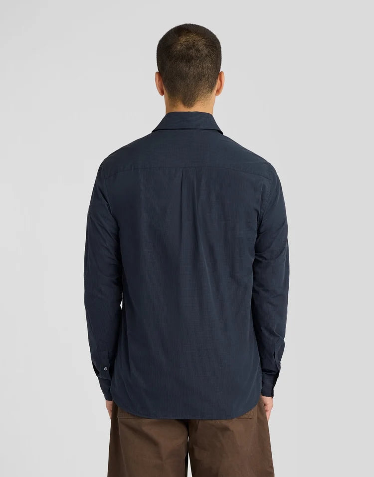 Lyle & Scott Micro-Check Shirt  Dark Navy