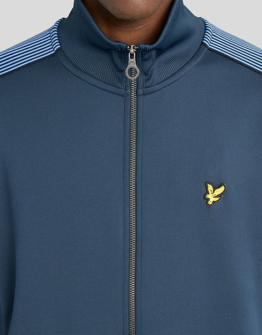 Lyle & Scott Sports Striped Taped Track Jacket Dark Navy