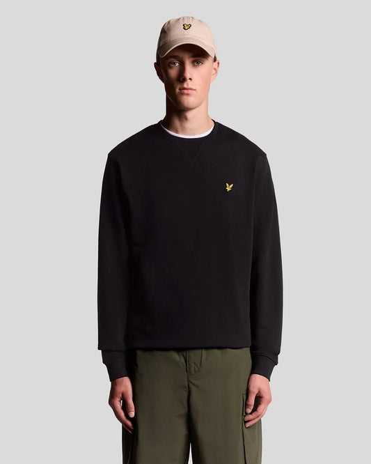 Lyle & Scott Cotton Crew Neck Sweatshirt Jet Black