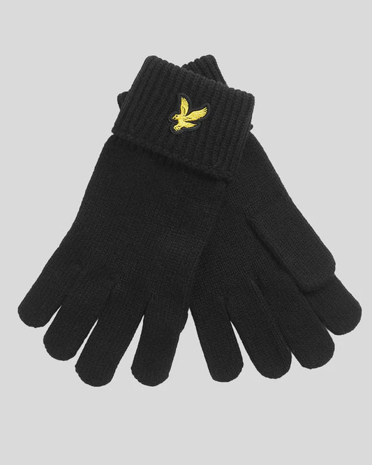 Lyle & Scott Merino wol mix handschoenen Black