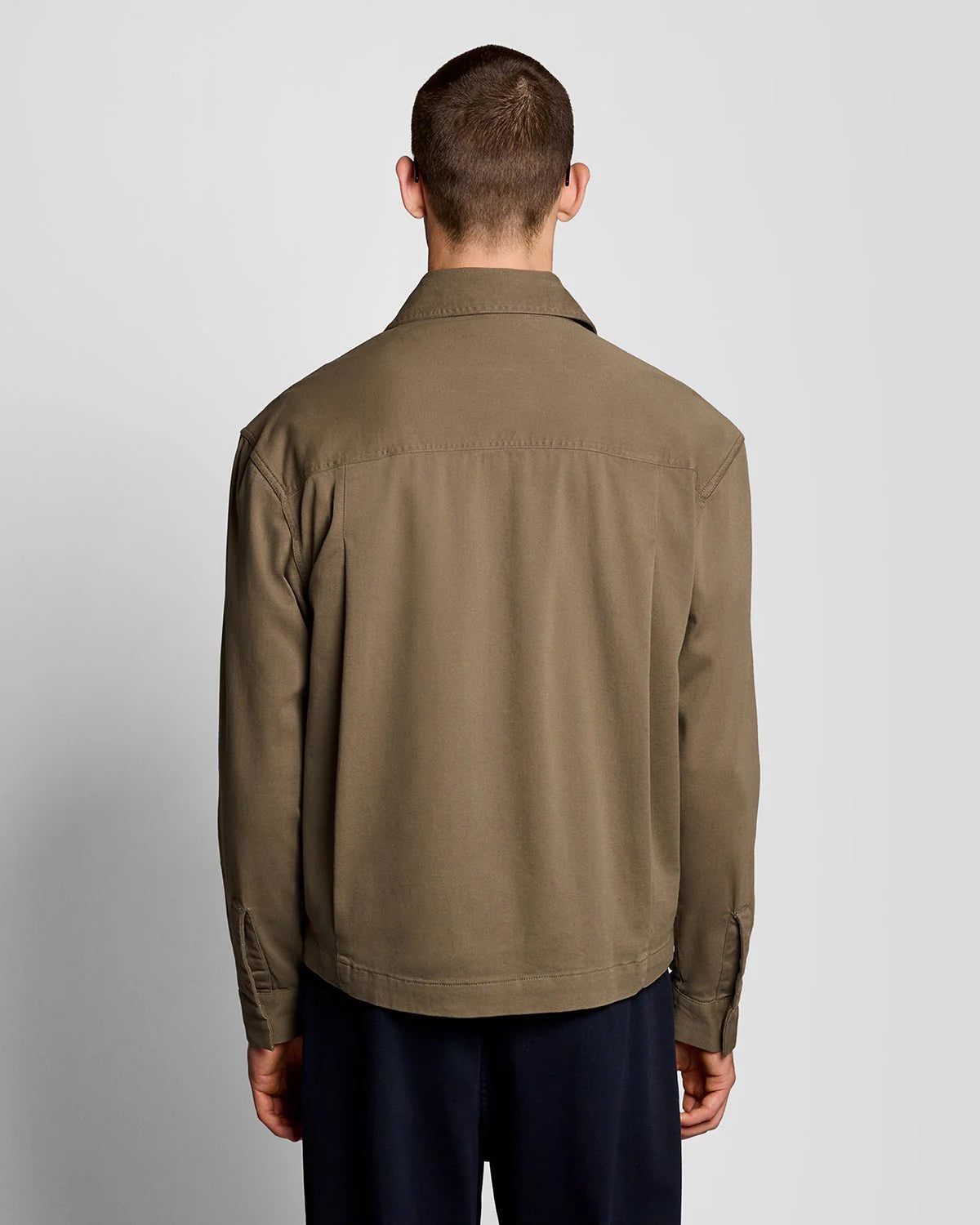 Lyle & Scott Lightweight Enzyme Wash Overshirt Khaki Ash