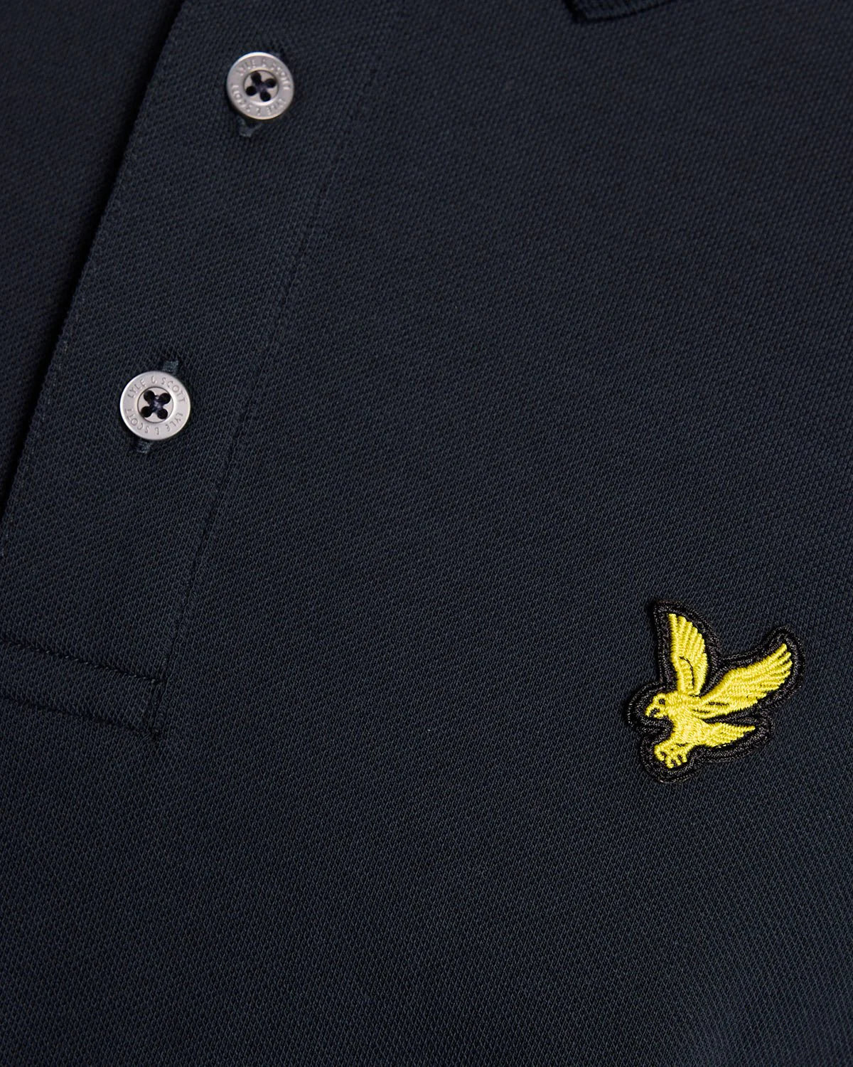 Lyle & Scott Fine Cotton Tipped Polo Shirt Dark Navy/ Chalk Blue