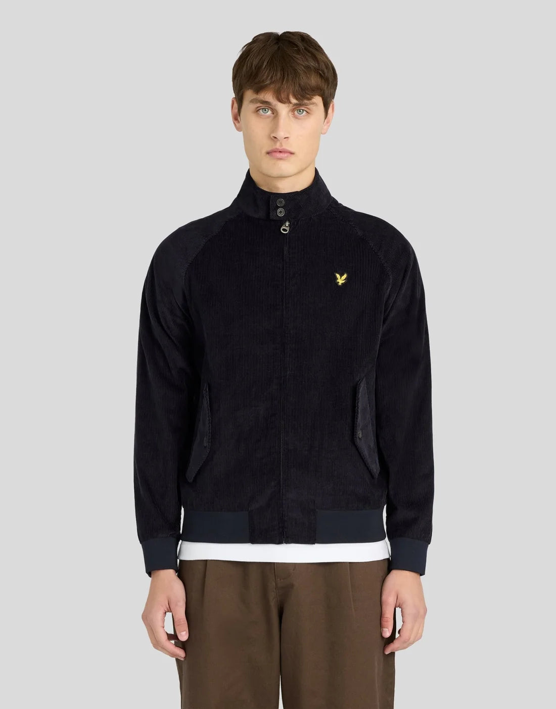 Lyle & Scott Corduroy Harrington Jacket Dark Navy