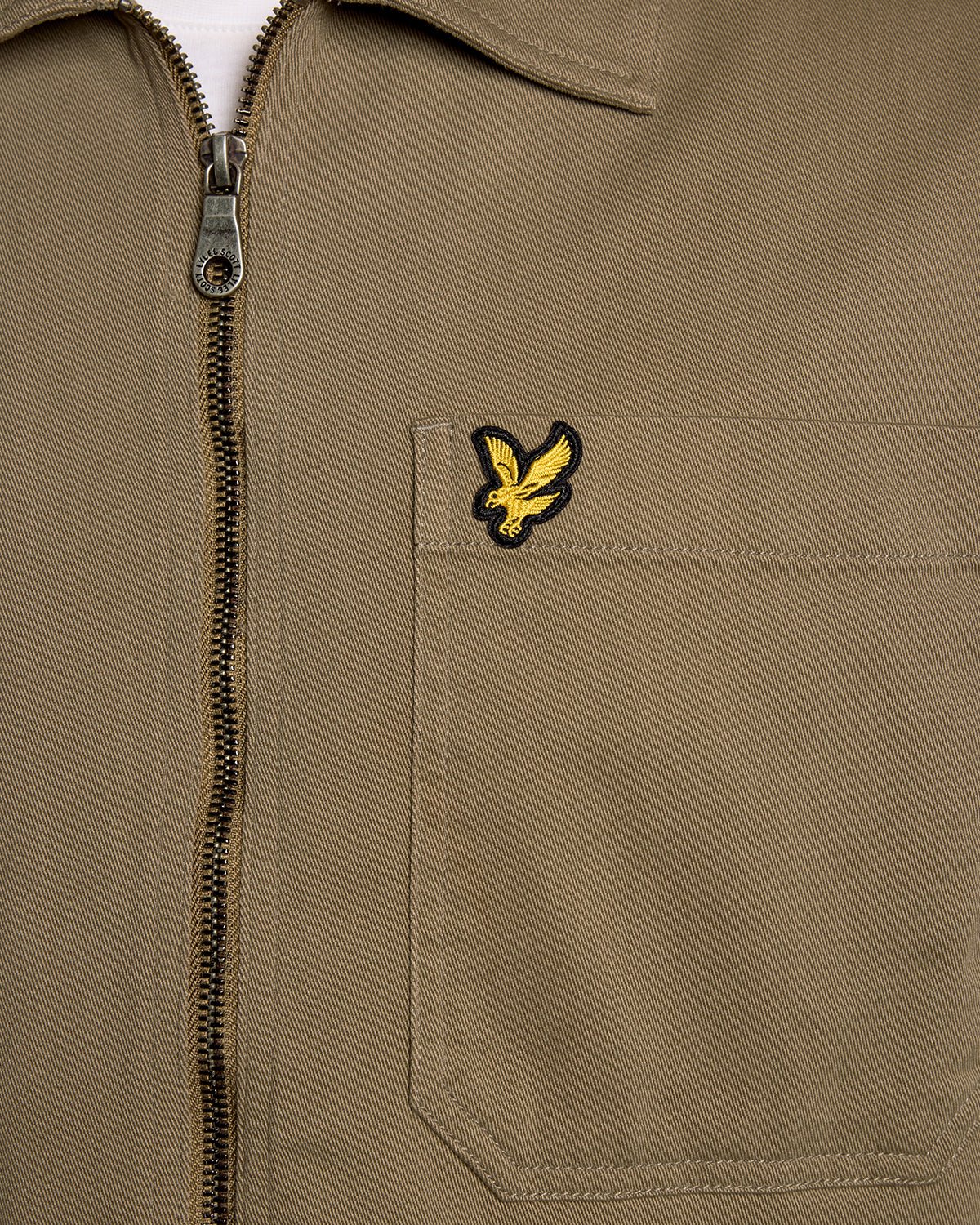 Lyle & Scott Lightweight Enzyme Wash Overshirt Khaki Ash