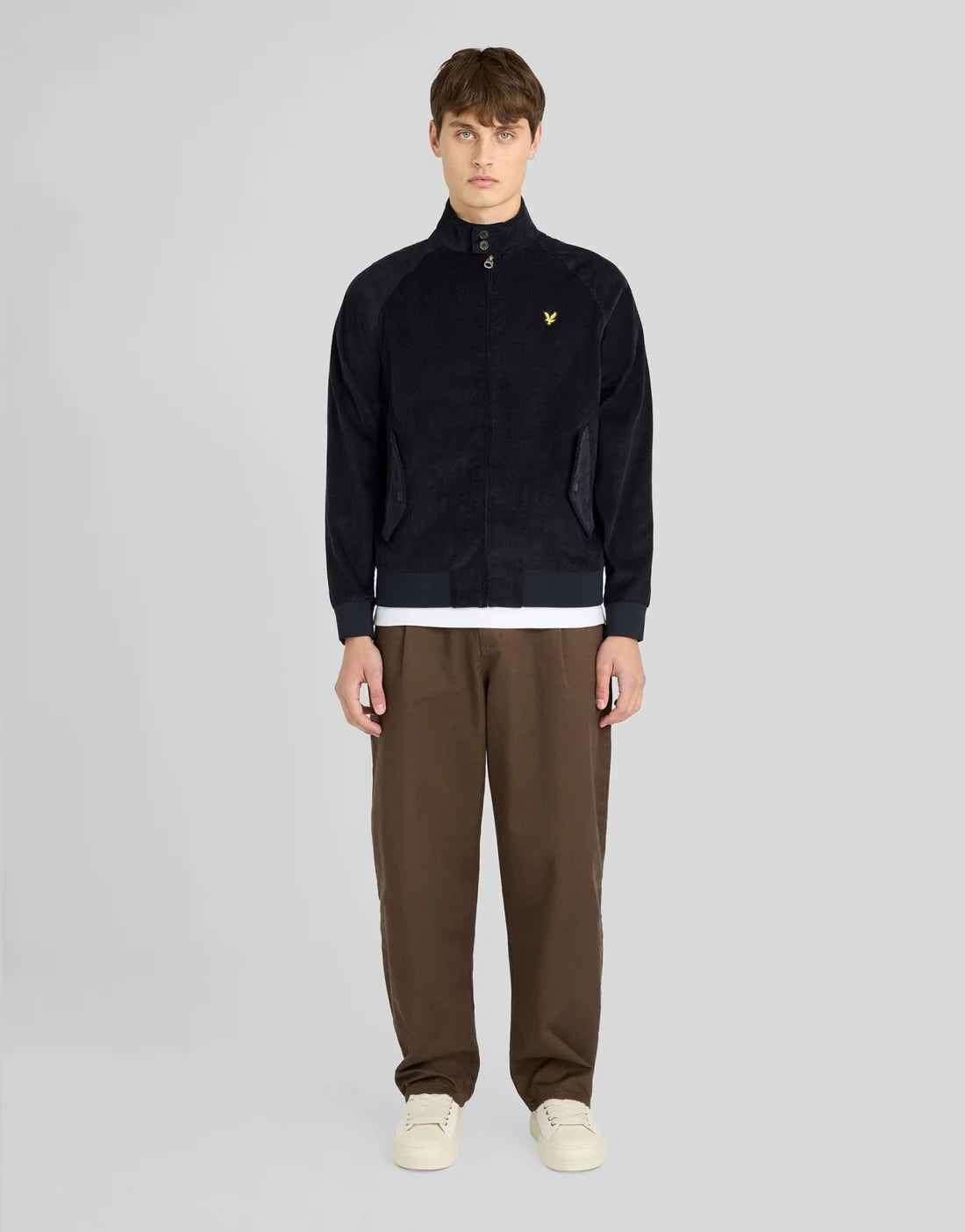 Lyle & Scott Corduroy Harrington Jacket Dark Navy