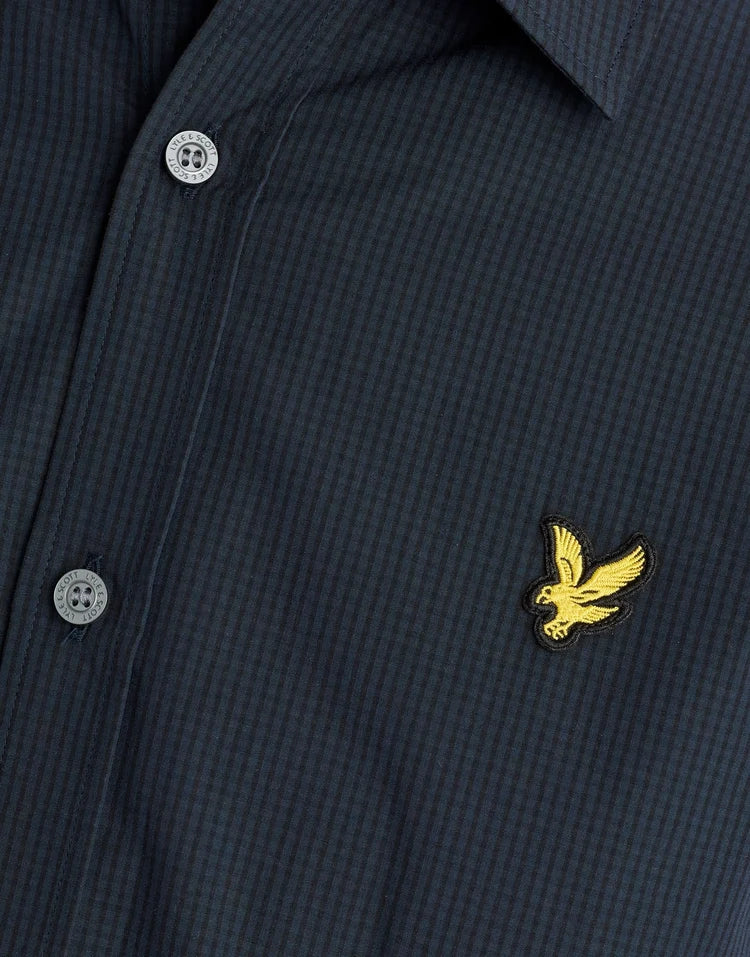 Lyle & Scott Micro-Check Shirt  Dark Navy