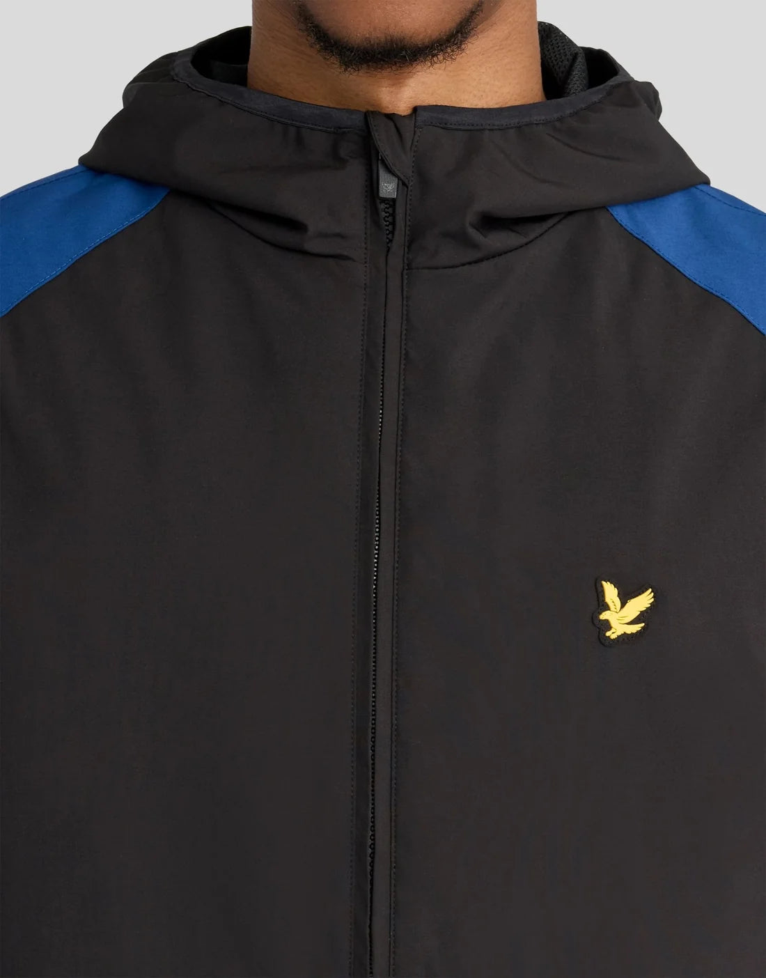 Lyle & Scott Sports Panelled Windbreaker Jacket Jet Black / Navy Peony