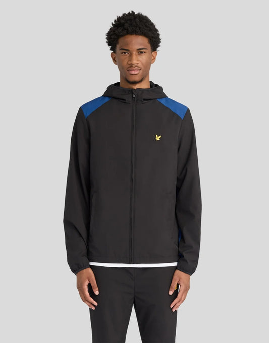 Lyle & Scott Sports Panelled Windbreaker Jacket Jet Black / Navy Peony