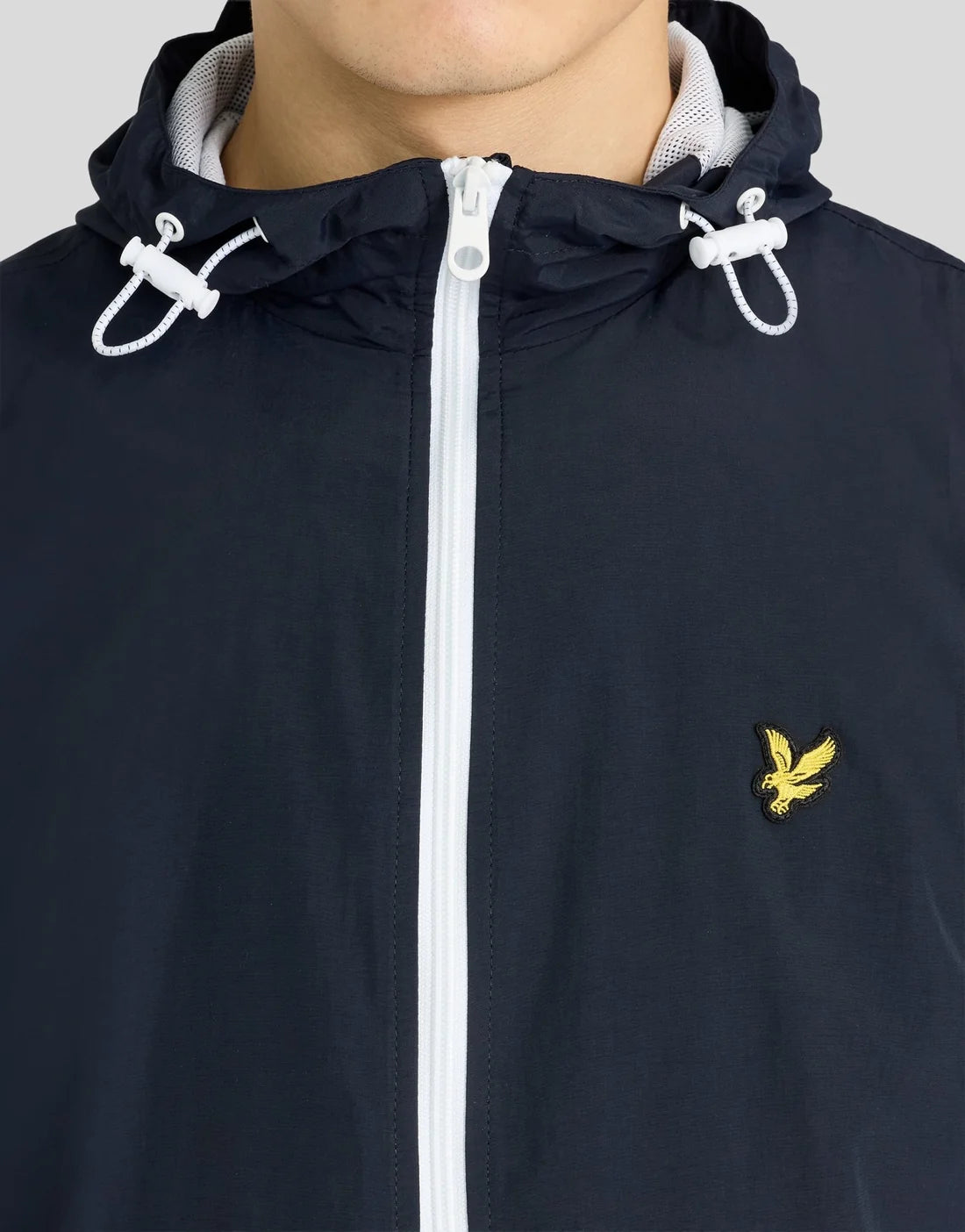 Lyle & Scott Contrast Zip Water Resistant Jacket Dark Navy / White