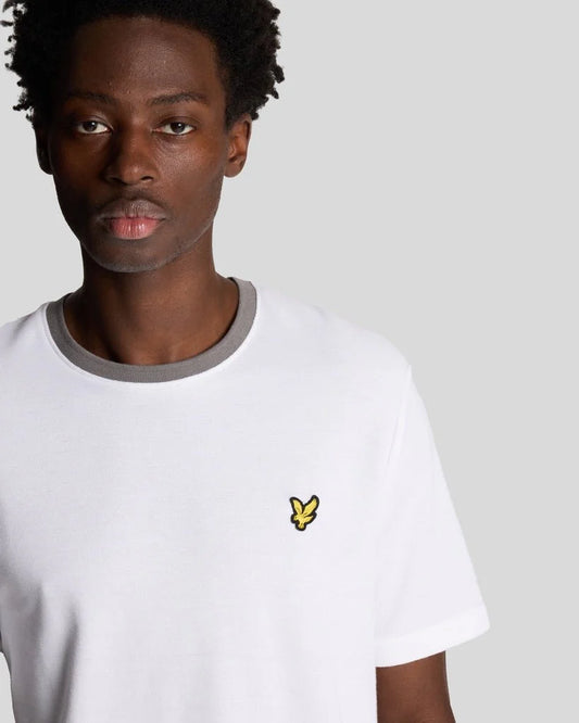 Lyle & Scott Contrast Collar T-Shirt White
