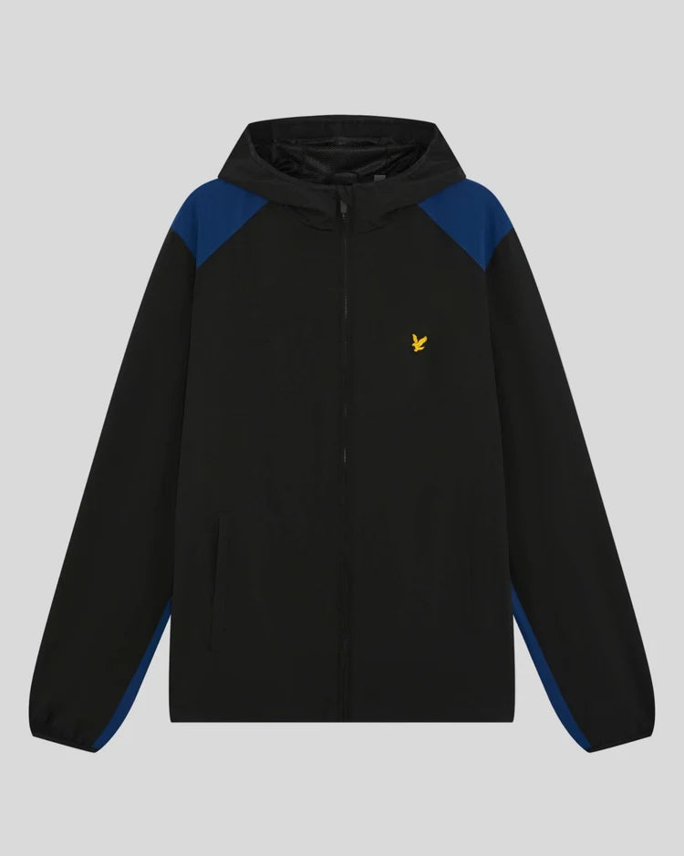 Lyle & Scott Sports Panelled Windbreaker Jacket Jet Black / Navy Peony
