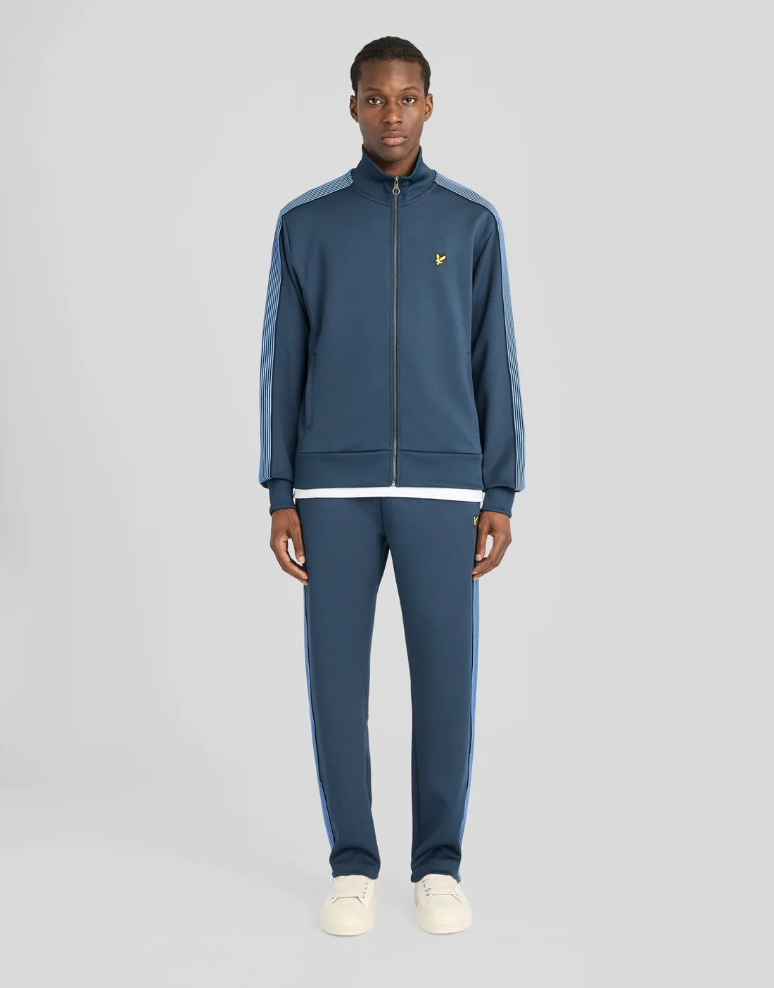 Lyle & Scott Sports Striped Taped Track Jacket Dark Navy