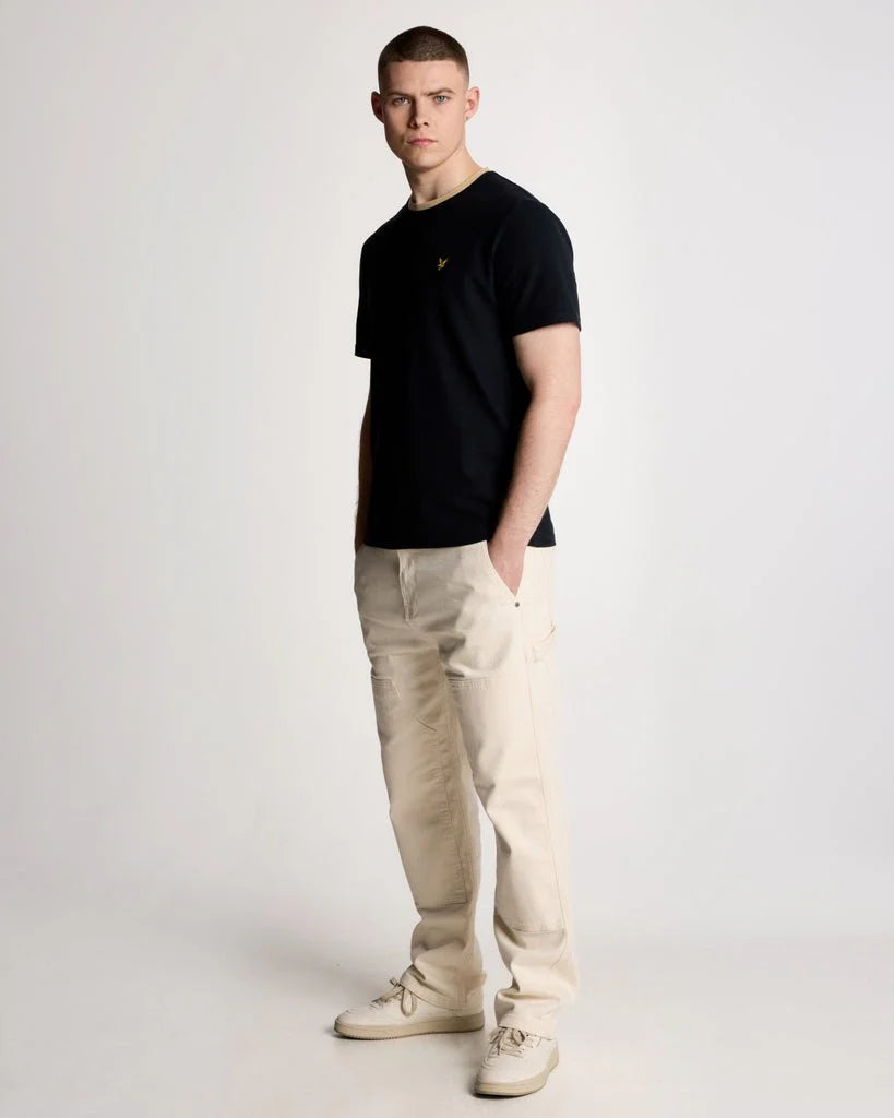 Lyle & Scott Contrast Collar T-Shirt Black