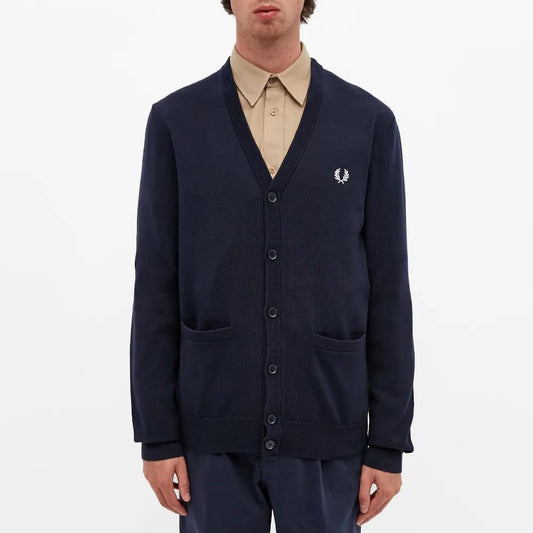 Fred Perry Authentic Merino Cardigan Navy