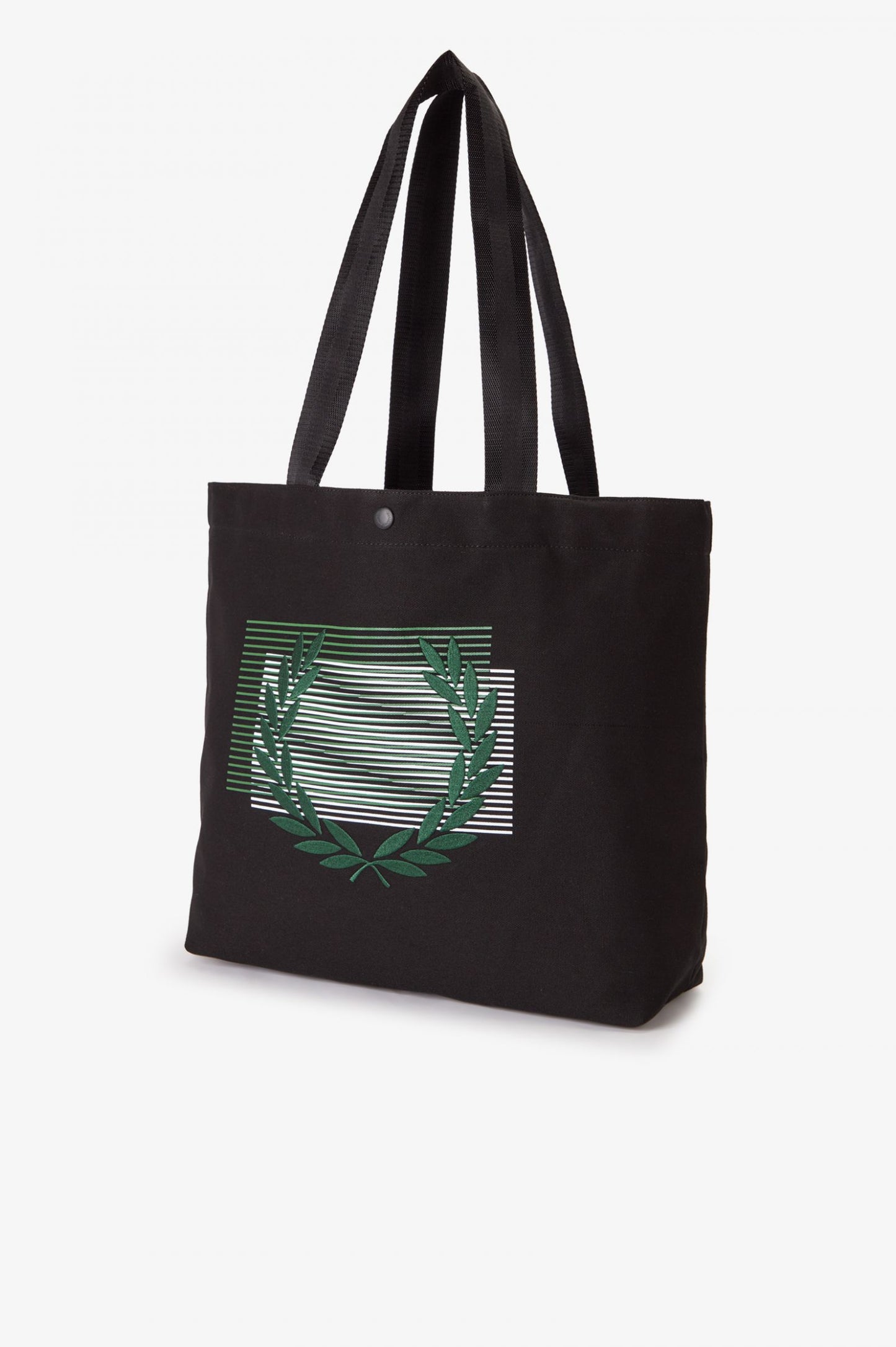 Fred Perry Glitch Graphic Tote Bag Black