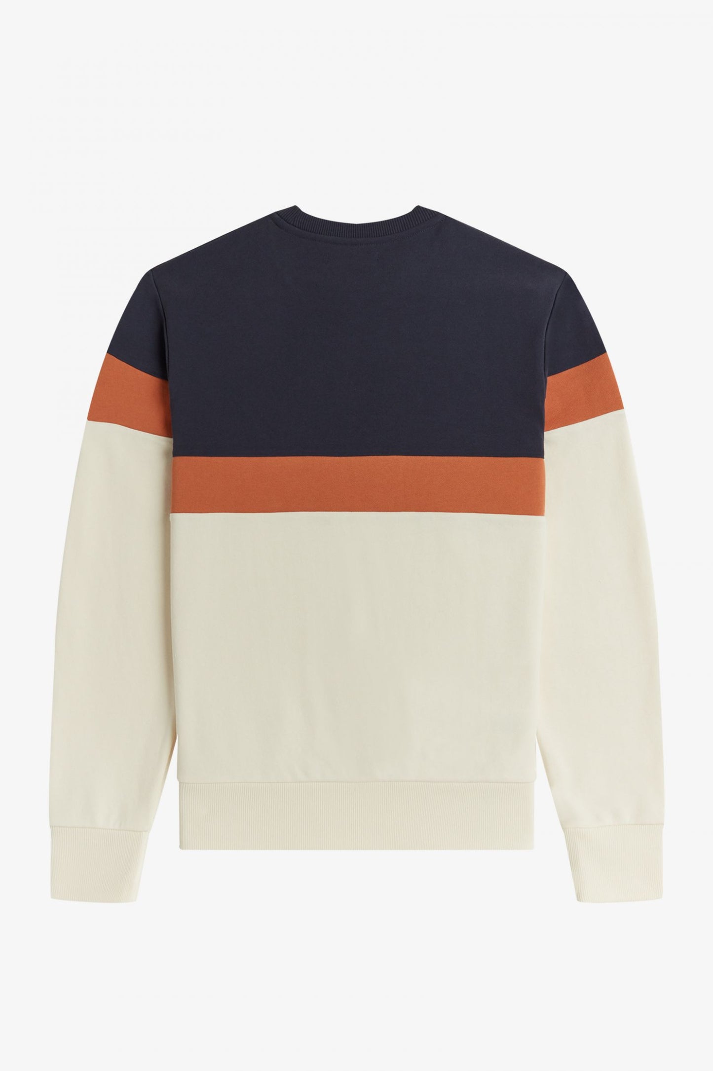Fred Perry Printed Colour BlockSweatshirt Ecru