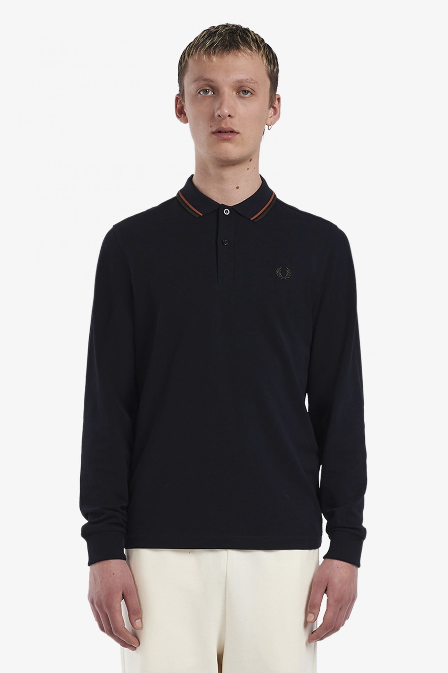 The Fred Perry Shirt Navy / Nut Flake / Nightgreen