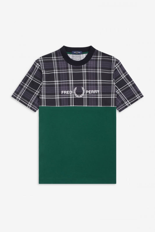 Fred Perry Tartan Panel T-Shirt